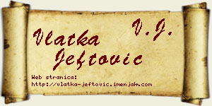 Vlatka Jeftović vizit kartica